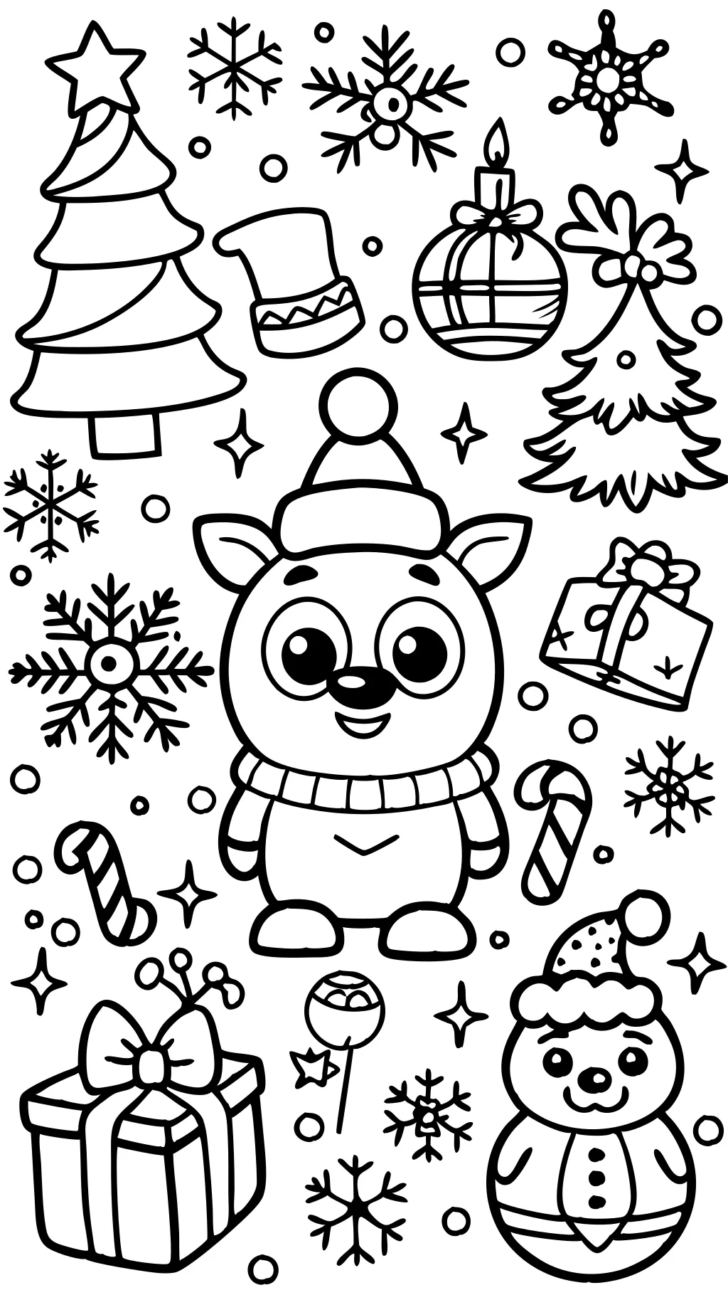 coloriage de Noël dessin animé